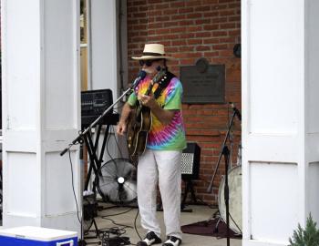 Local blues and rock legend Mojo Collins performs at First Friday in 2019.