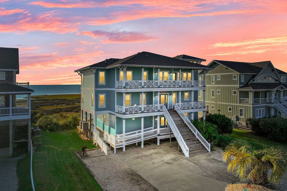 large home on hatteras island with sound-view in the background