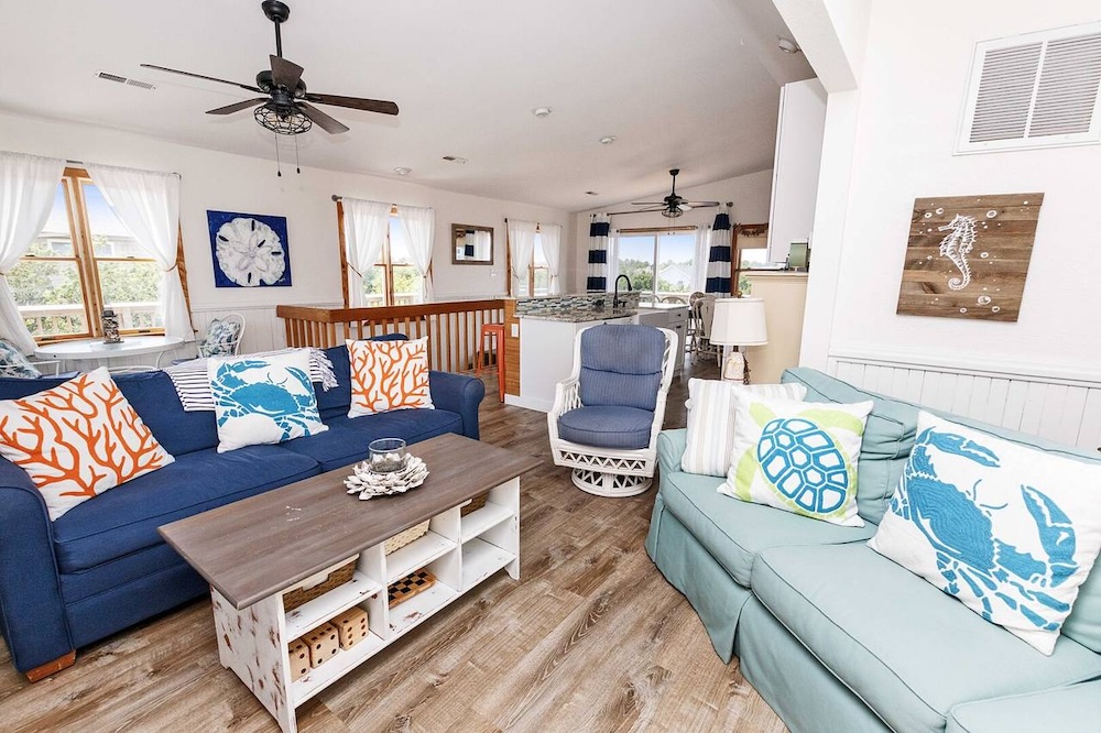 interior vacation rental in the outer banks