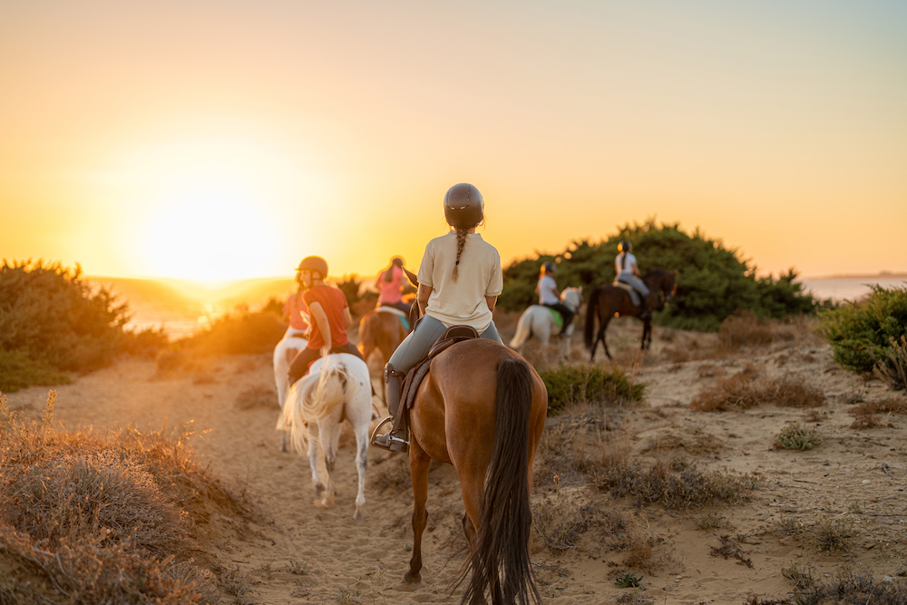 horseback riding on beach