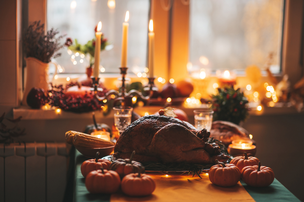 thanksgiving turkey on table